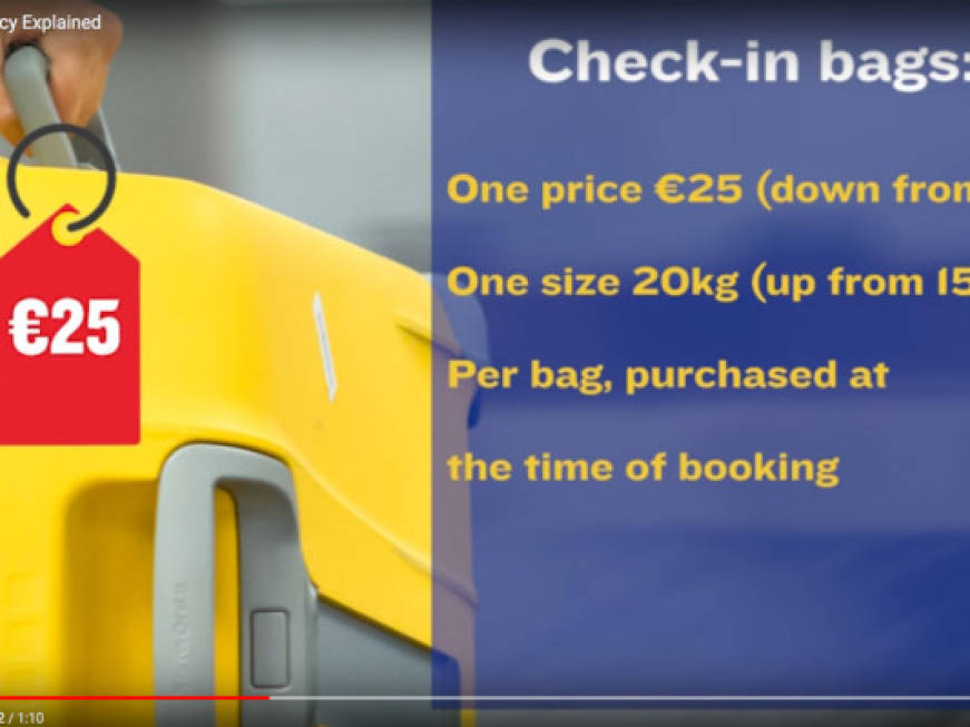 Ryanair spiega la nuova policy bagagli con una videoguida