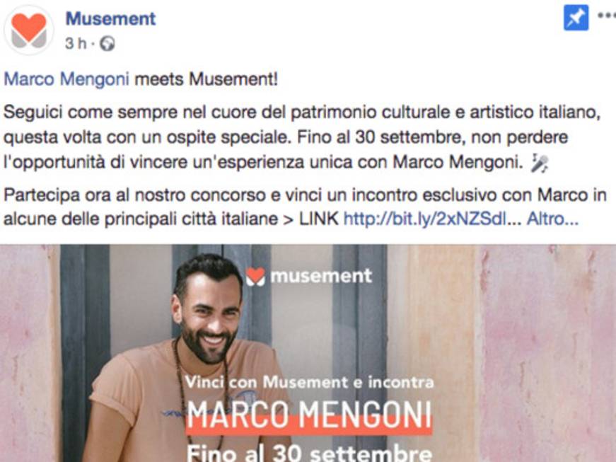 Musement lancia un contest per incontrare Marco Mengoni