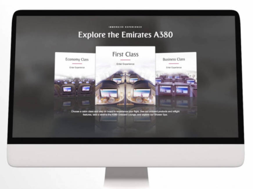 Emirates, ora il posto sull'A380 si sceglie con la virtual reality