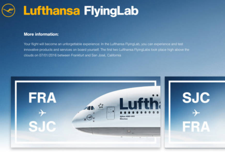 Decolla il FlyingLab Lufthansa: workshop e innovazione sui voli di linea