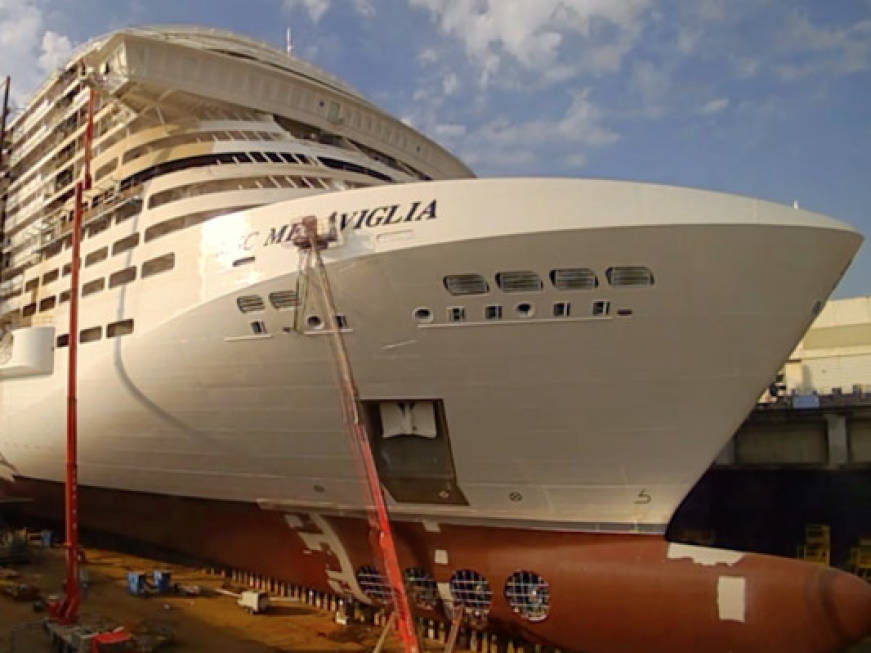 Come nasce una nave da crociera: il video di Msc Meraviglia