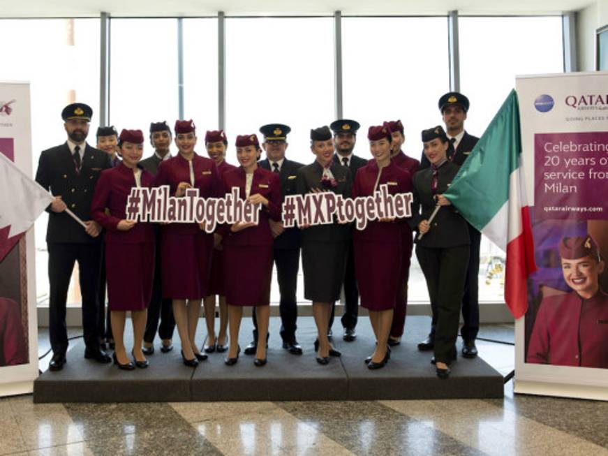 Qatar Airways festeggia 20 anni di collegamenti da Milano a Doha