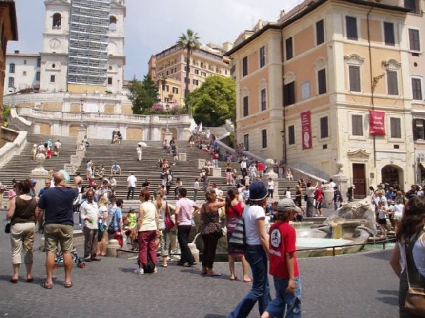 Piazza di Spagna a Roma chiusa alle auto