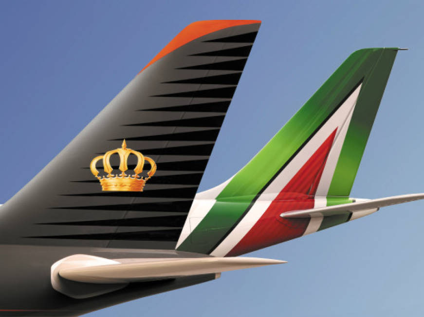 Alitalia e i nuovi partner: parte il codeshare con Royal Jordanian