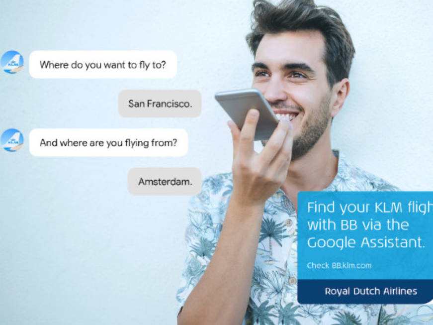 Klm, ora i voli si cercano con Google Assistant