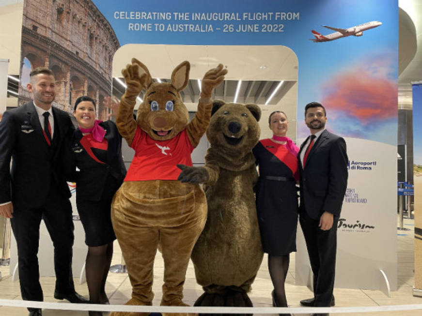 Qantas, decolla il primo volo non-stop da Roma a Sydney
