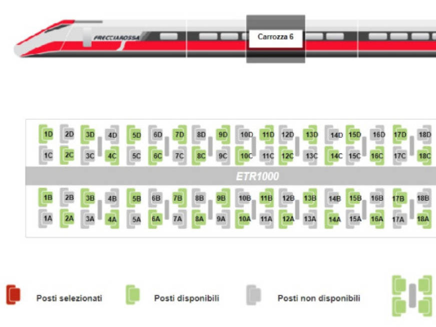 Distanza di sicurezza sui treni, Trenitalia attiva un nuovo criterio di prenotazione posti