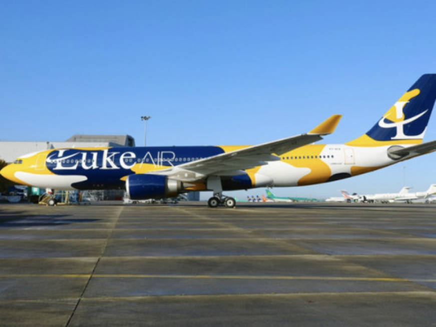 Luke Air, la nuova livrea: il gialloblu di Patanè