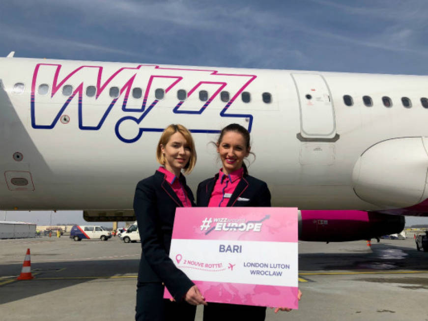 Wizz Air investe su Bari, due nuovi voli per Breslavia e Londra