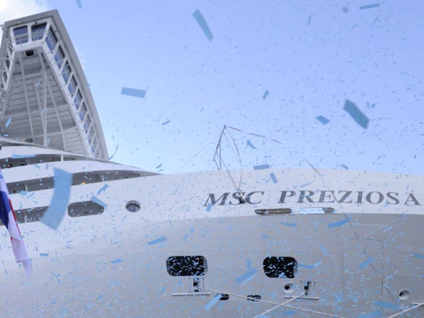 Msc Preziosa arriva a Genova per il Maiden call. Domani il battesimo