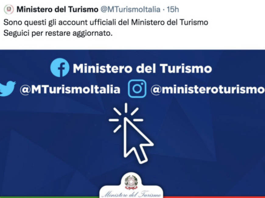 Il Ministero del Turismo sui social: aperti i profili su Facebook, Twitter e Instagram