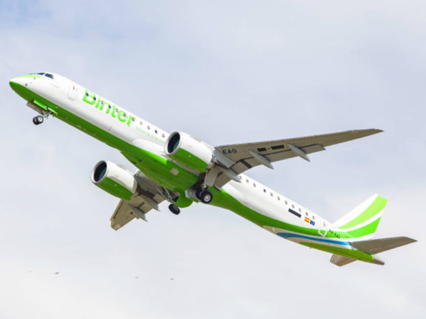 Binter, accordo con Embraer per cinque nuovi E195-E2