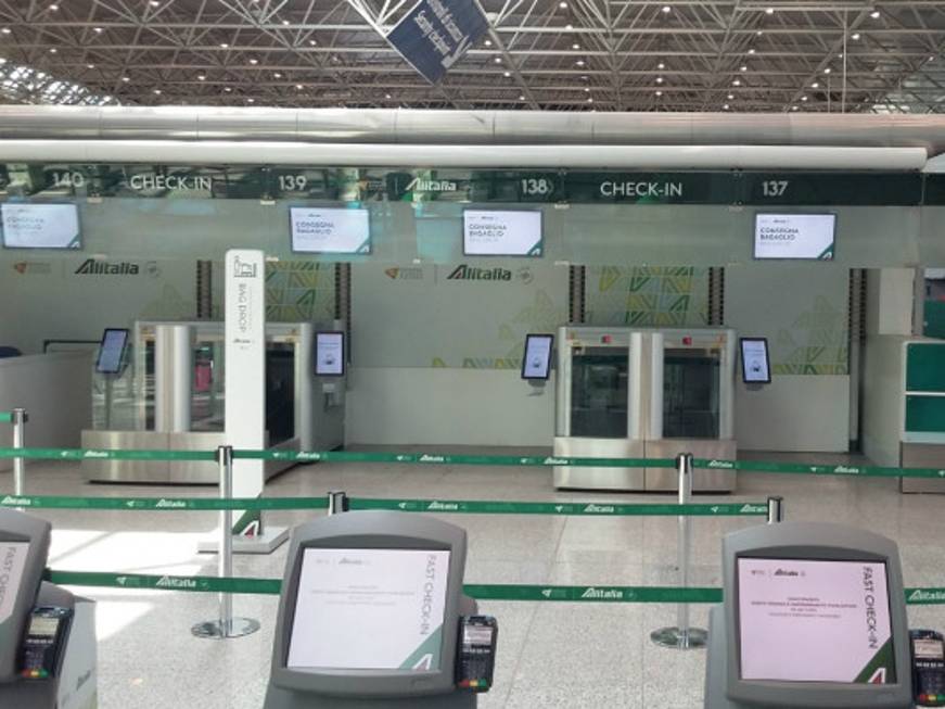 Self check-in: Alitalia porta la tecnologia a Fiumicino