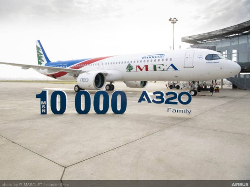 Airbus: l'A320 numero 10mila entra nella flotta di Middle East Airlines