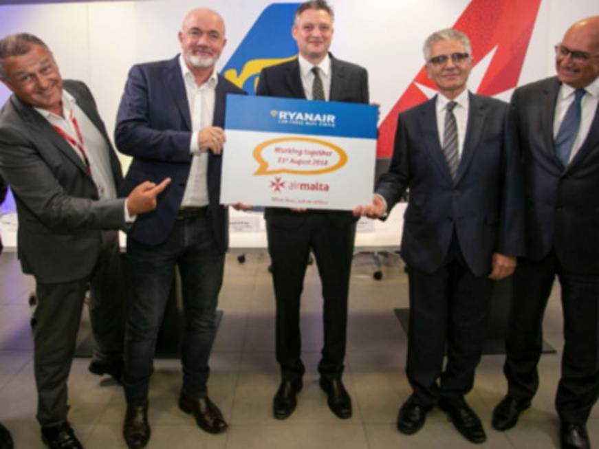 Sul sito Ryanair ora si prenotano anche i voli Air Malta