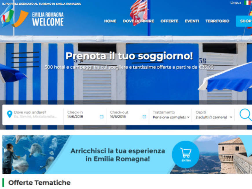 Emilia Romagna Welcome, piattaforma unica per pacchetti e servizi turistici