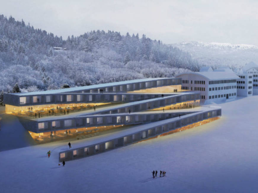 Nelle valli svizzere il primo hotel dove si scia anche sul tetto