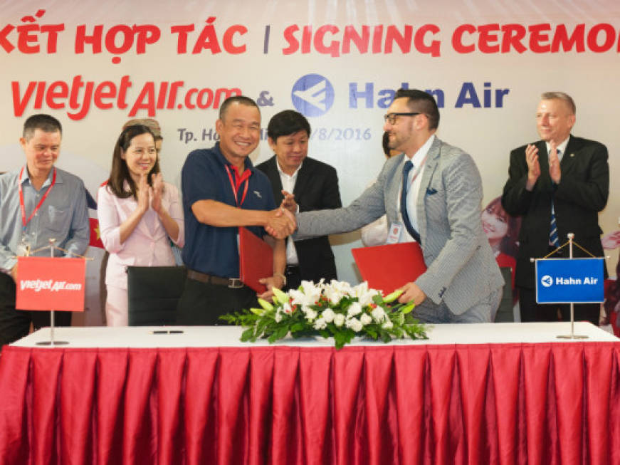 Vietjet si rafforza con Hahn Air: al via l'accordo di interlinea