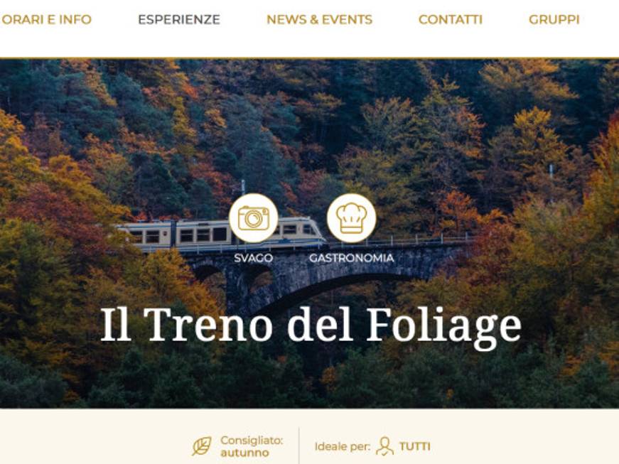 Torna il treno del foliage, prenotazioni aperte dal 13 settembre
