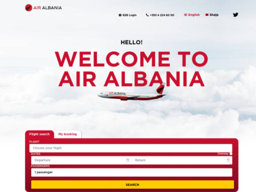 Partita l'avventura di Air Albania: primi voli su Roma, Milano e Bologna