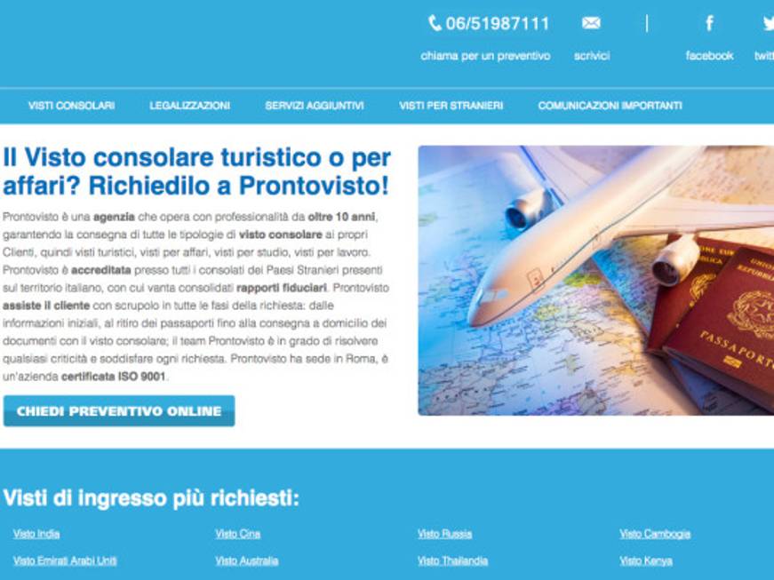 Prontovisto semplifica la procedura per i visti