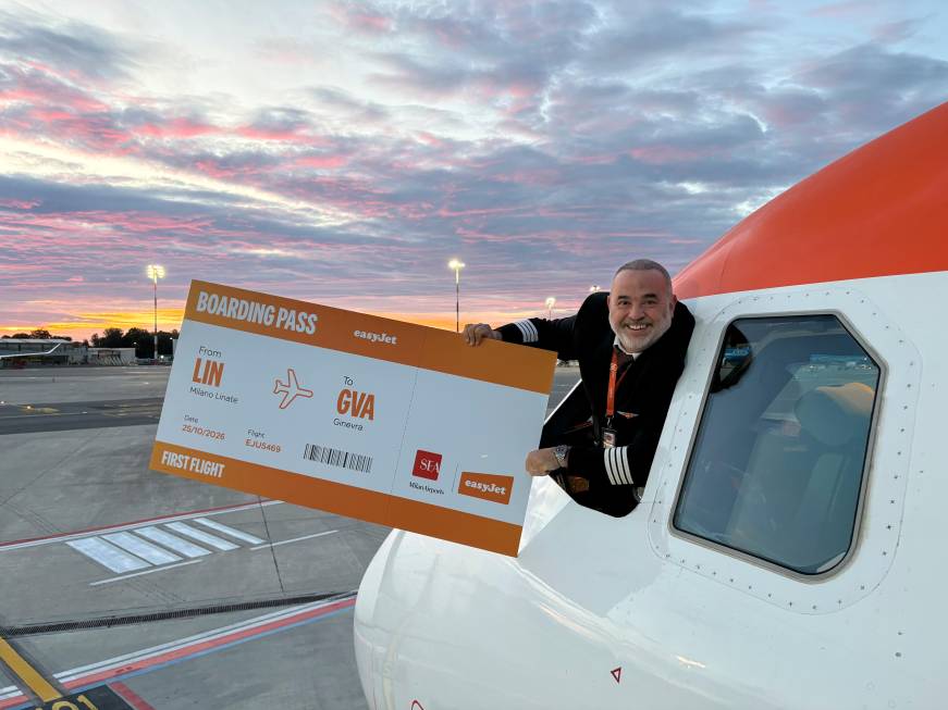 easyJet, decollato il primo volo da Milano Linate a Ginevra