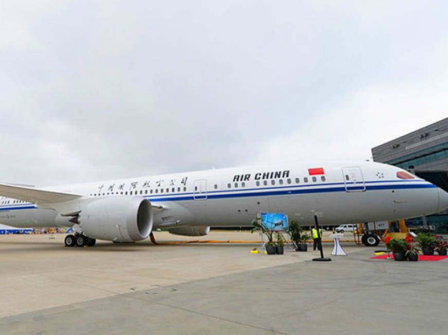 Alta tecnologia e menù italiani: il Dreamliner di Air China