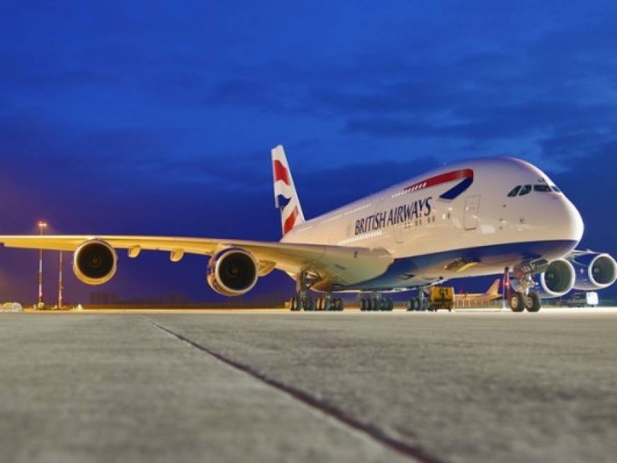 British Airways, in volo su Francoforte con l&amp;#39;A380
