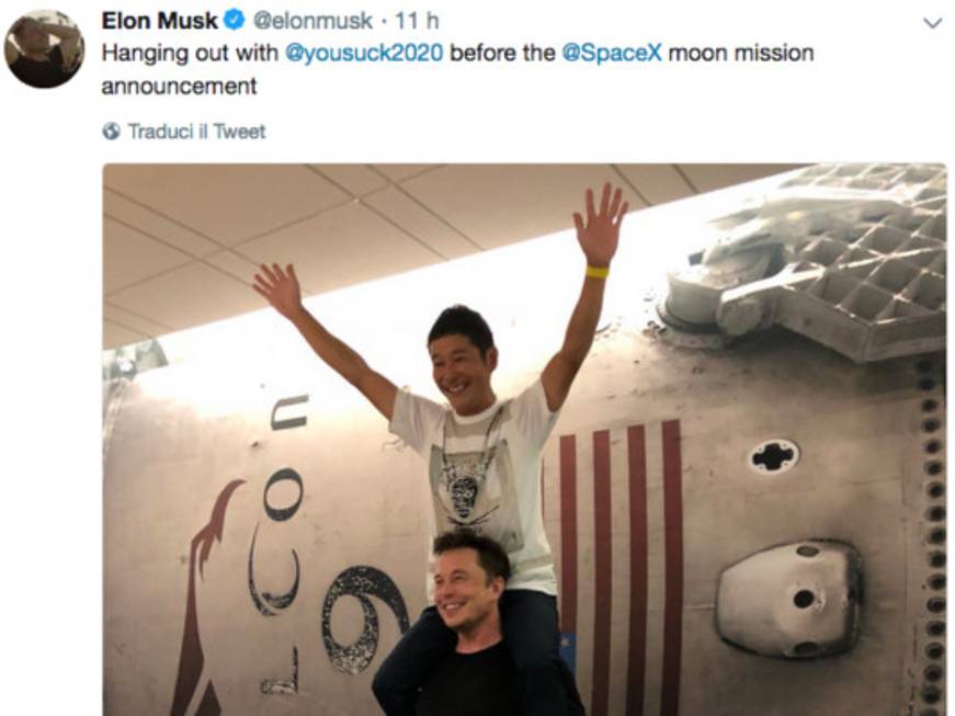 Viaggi nello spazio, il primo passeggero di Elon Musk cerca moglie: con lei volerà verso la Luna