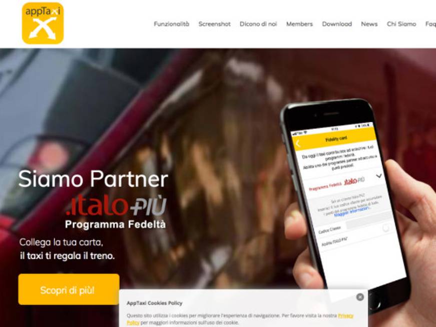 Italo annuncia la partnership con appTaxi