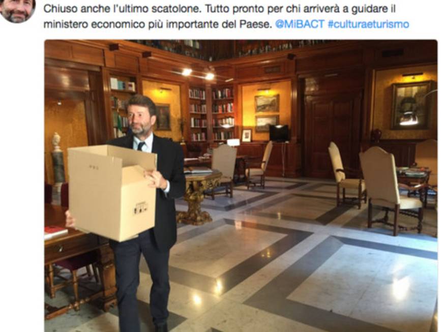 L&amp;#39;addiodi Franceschini al Ministero del Turismo