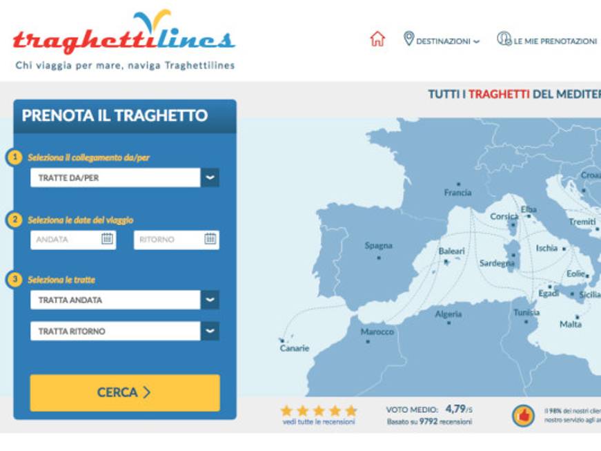 Traghettilines rivoluziona il sito all'insegna della velocità