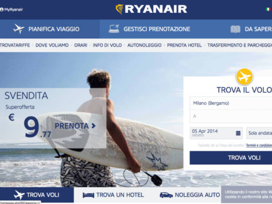 Ryanair: online il nuovo sito web, cambiano gli orari per il check-in