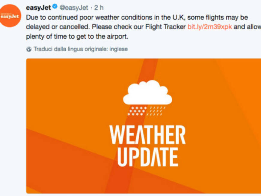 Maltempo in Gran Bretagna, possibili cancellazioni ai voli
