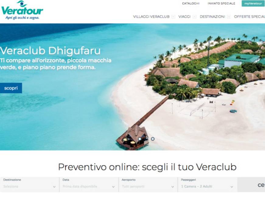 Veratour, restyling del sito: l'acquisto dei viaggi rimane in agenzia