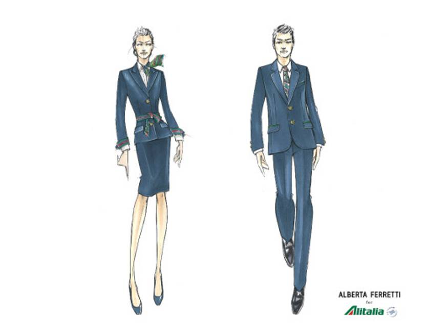 Ecco le nuove divise di Alitalia disegnate da Alberta Ferretti