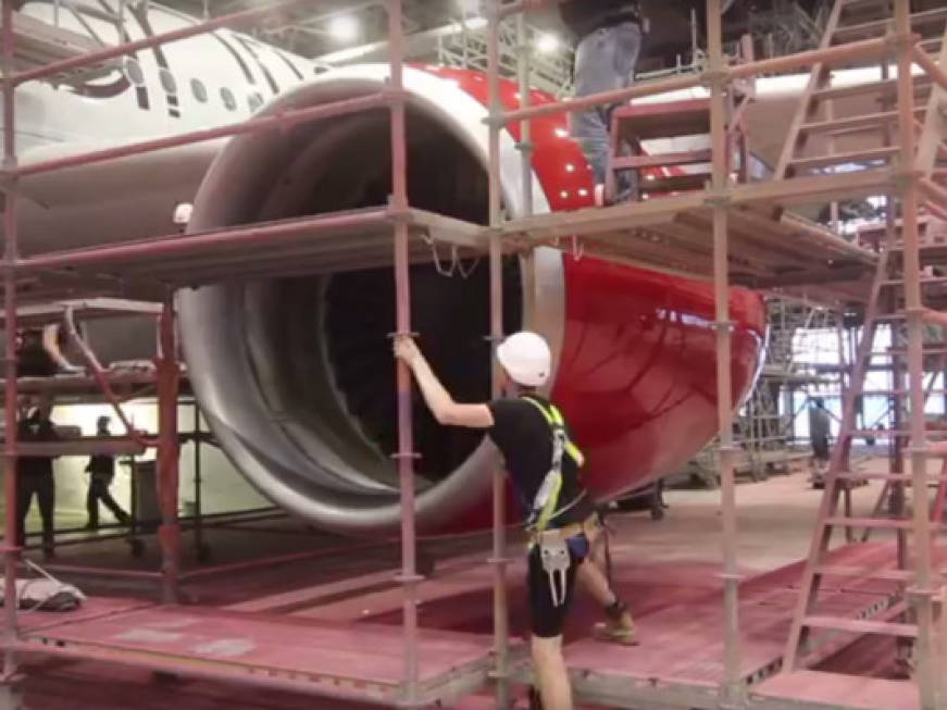 Come nasce un aereo Virgin: il video in timelapse dell’A330-200