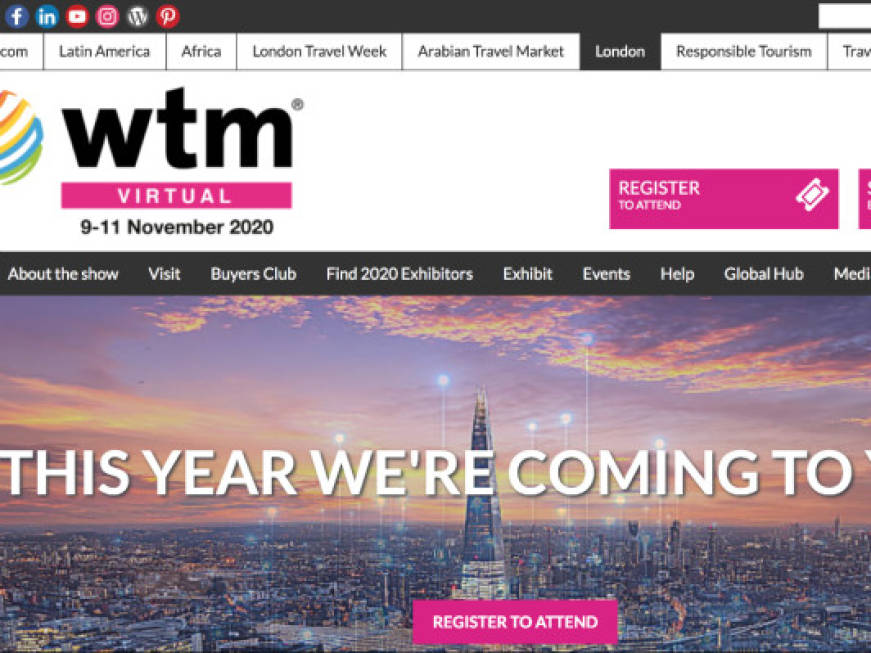 Wtm di Londra, l’edizione 2020 sarà virtuale