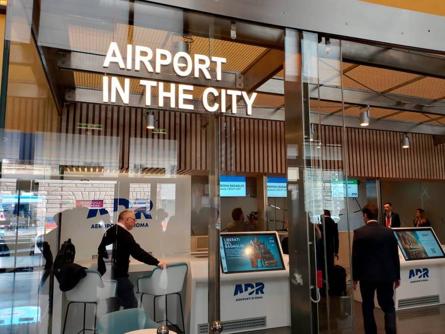 Airport in the city:parte oggiil servizio di Adr