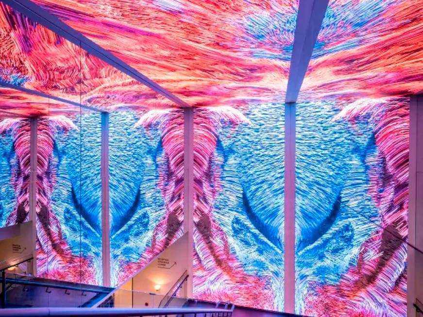 La scalinata con videomapping