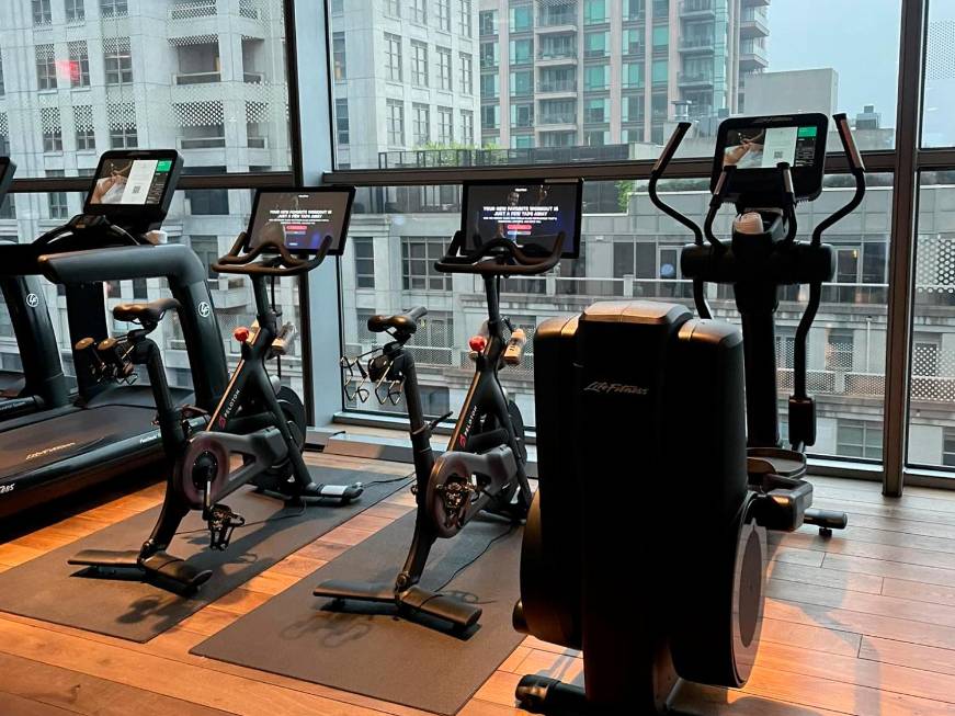 L’area gym con vista