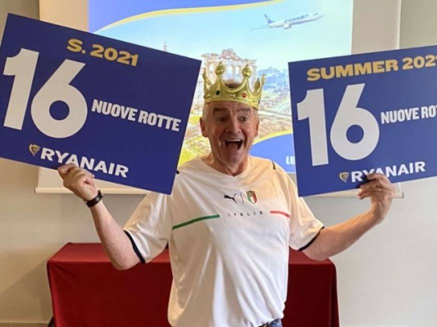 O'Leary, Ryanair: “Arriveremo a 60 milioni di pax in Italia”