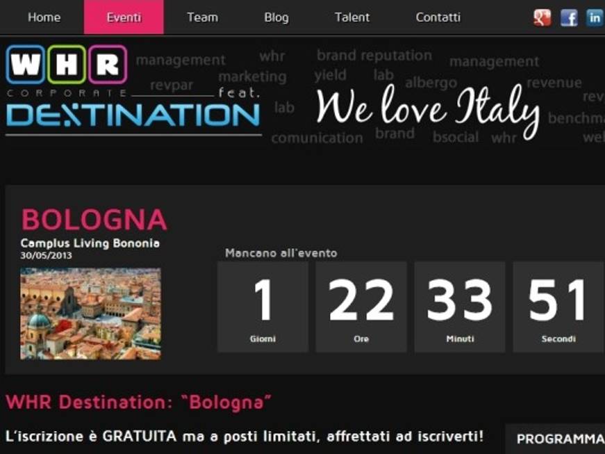 Whr Destination: il 30/5 a Bologna con la Social Room