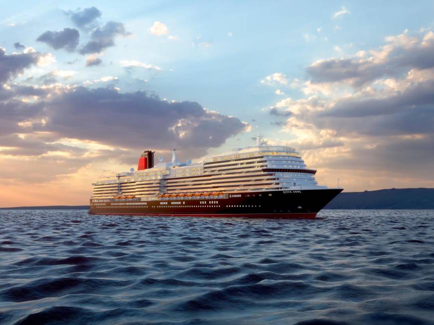 Cunard, tutto è pronto per il debutto di Queen Anne: prima crociera il 10 maggio