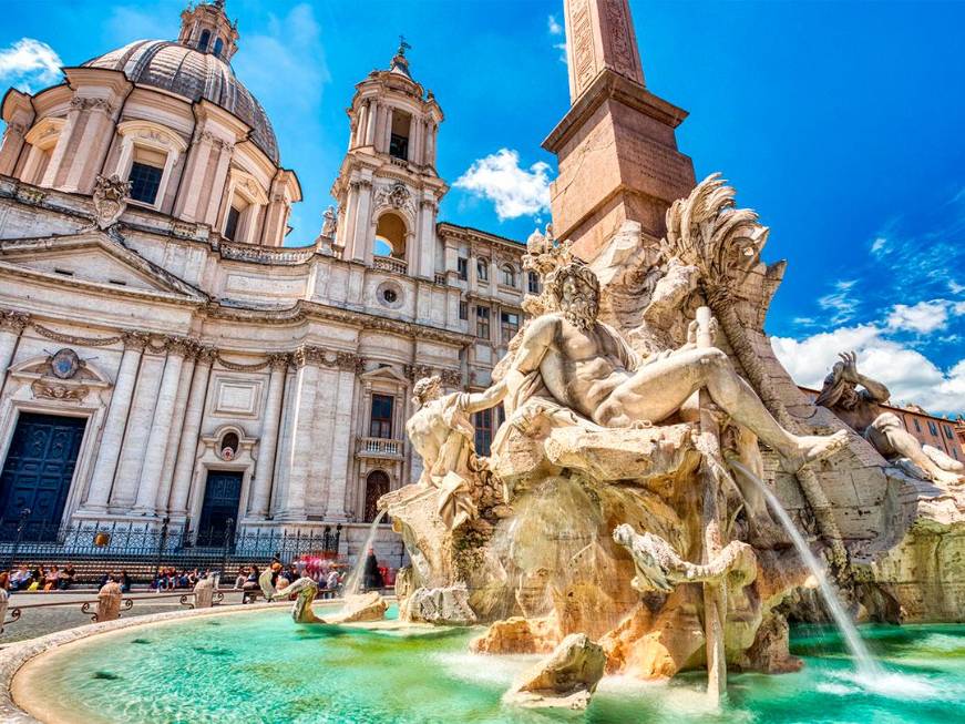 Torna la Fontana dei Quattro Fiumi di Piazza Navona