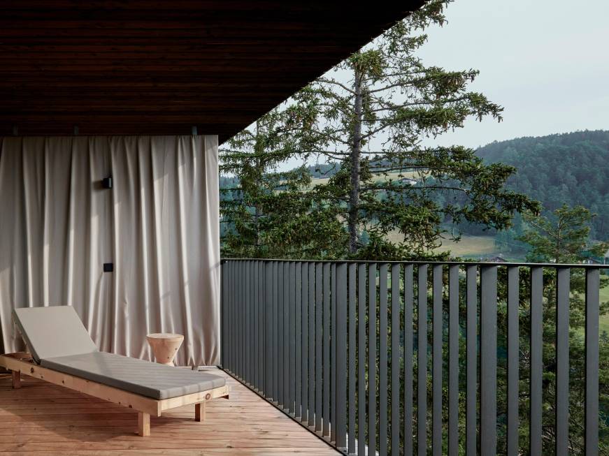 Il balcone di una delle suite dell’Hotel Saltus